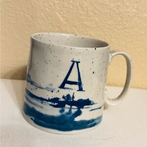 Anthropologie Quality Stoneware Initial A Mug